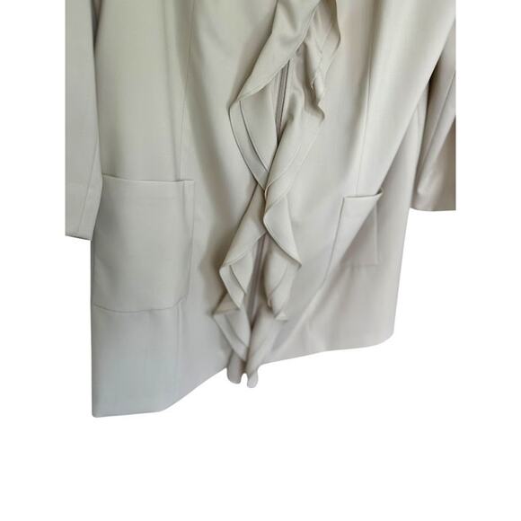 Doncaster Collections Womens Pant Suit 2 Pc Sz 18 Cream Wool Blend Career Office - Picture 4 of 15